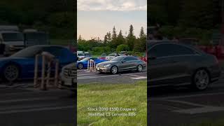 2010 C207 Mercedes Benz E550 Coupe 5.5 Stock Vs C5 Corvette Z06 6Mt Unknown Mods.
