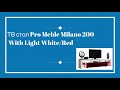 ТВ стол Pro Meble Milano 200 With Light White/Red, 2000x350x450 мм (сборка)