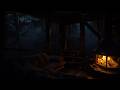 Rainy Night Calm Cozy Cabin Fireplace And Rain Sounds For Relaxation 