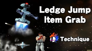 Ledge Jump Item Grab - SSB4 Technique