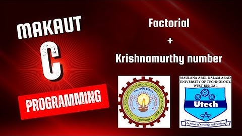 Krishnamurthy number checking || MAKAUT || Programming with C #makautsemester #aktu