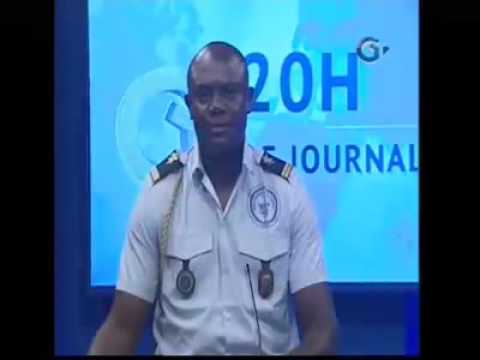 Un Lieutenant craque et chie dans son froc en plein direct du journal tlvis gabonais