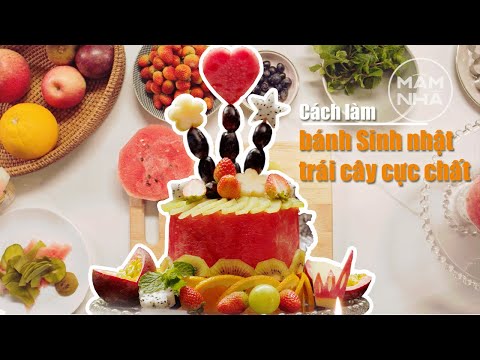 Hướng dẫn làm bánh SINH NHẬT NGŨ SẮC HOA QUẢ ĐƠN GIẢN & MÁT LẠNH l Best Fruit Cake Recipe (2020) | Foci