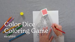 Color Learning Game: Color Dice with 26 letter coloring pages