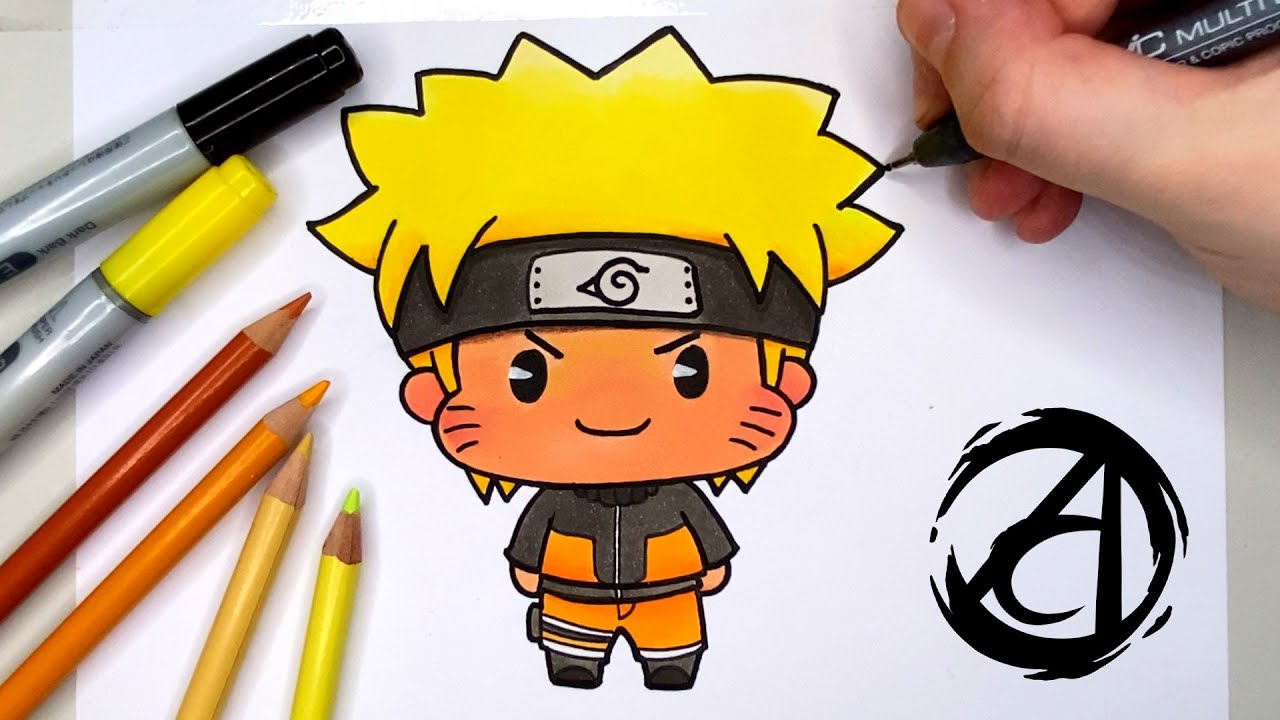 Como desenhar NARUTO KAWAII passo a passo 