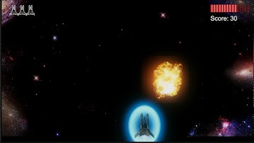Space Shooter  wiith Ammo Count and 3 Levels of Shields