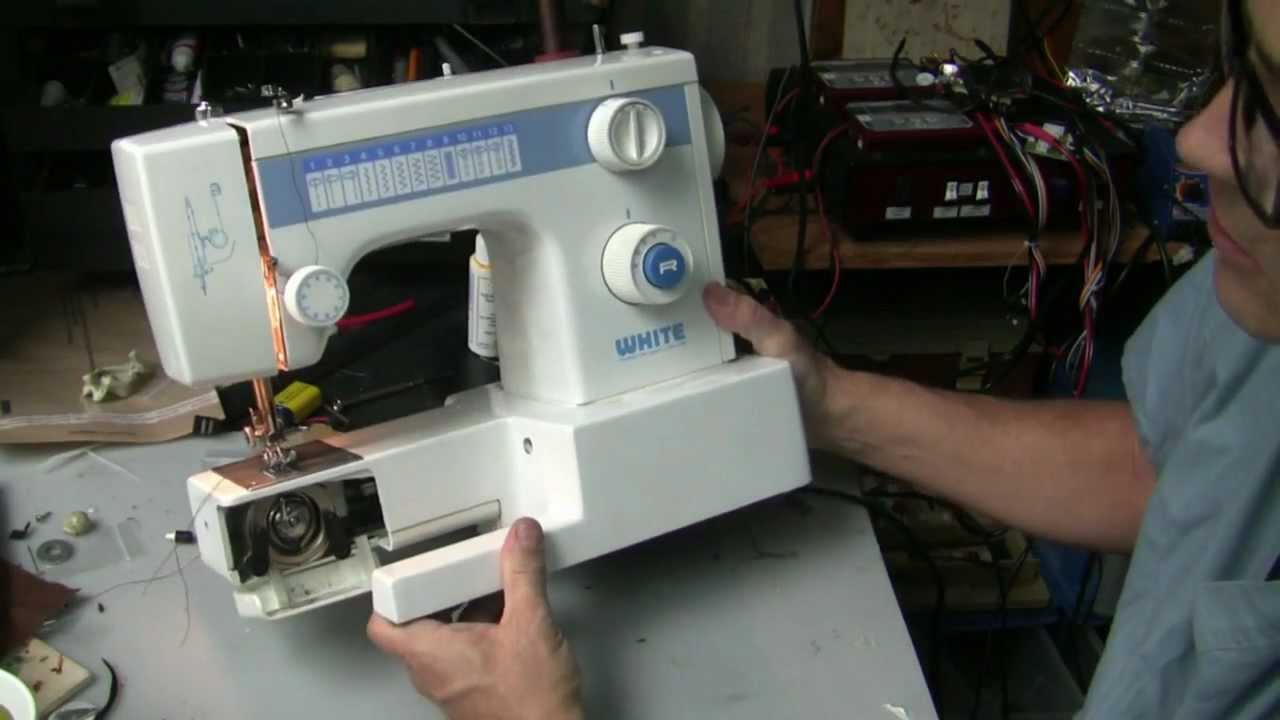 White sewing Machine model 1418 - YouTube