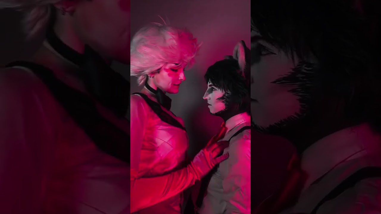 Huskerdust Transition - Hazbin Hotel in Real Life - Jaye and Leah as Angel and Husker