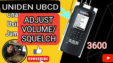 UNIDEN UBCD3600 - ADJUST SQUELCH & VOLUME
