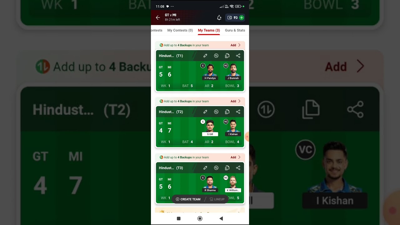 3 GL OR MINI GL TEAMS MI VS GT 24 MARCH 2024