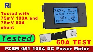 Review of Peacefair PZEM051 100A DC Current Power meter