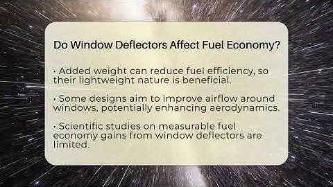 Do Window Deflectors Affect Fuel Economy? - Talking Tech Trends