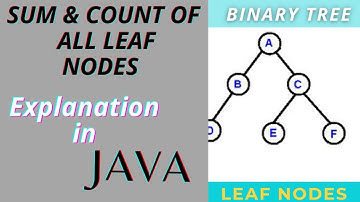 Sum & Count of All Leaf Nodes in Binary Tree| Java Implementation| Binary Tree Data Structure