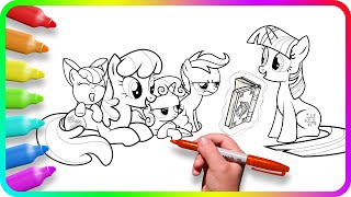 Coloring Pages MY LITTLE PONY - Twilight Sparkle. How to color My Little Pony. Easy Drawing Tutorial