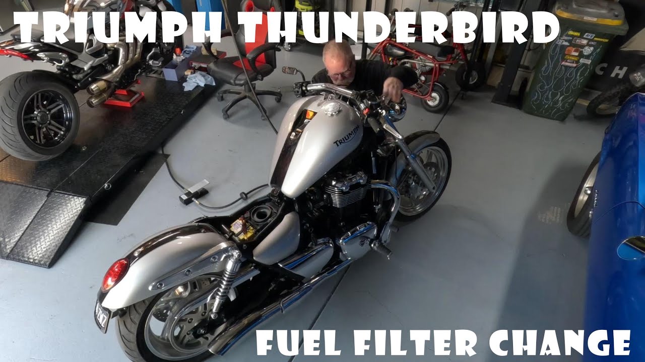 Triumph Thunderbird fuel filter change.
