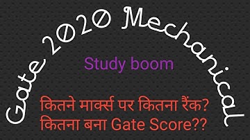 Gate2020: Marks vs Rank with Gate Score