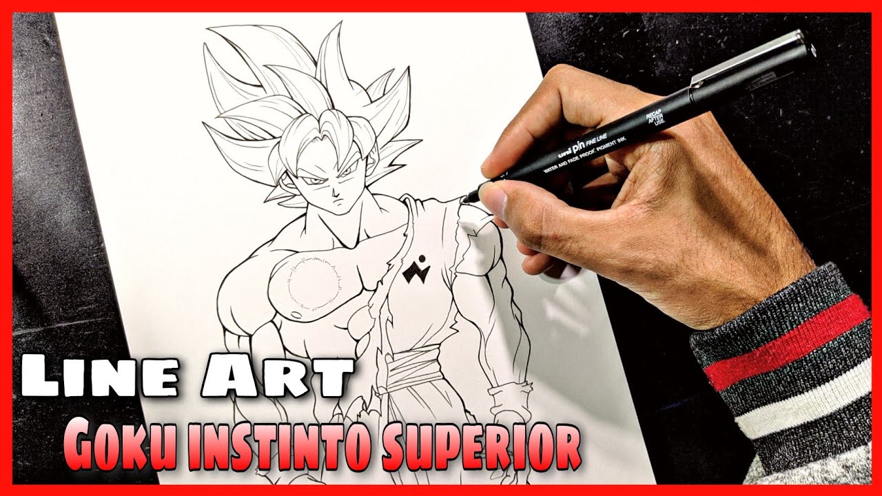 Como Desenhar o Goku Instinto Superior Completo ( Dragon Ball Super )  REFAZENDO TUTORIAL ANTIGO 