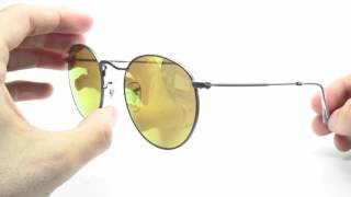 Ray-Ban RB 3447 Round Metal 029/93 Mirrored Sunglasses