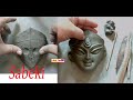 Sabeki Durga Face Making easy Technique | Traditional | Primitive | Bengal Style Face | Art Tech