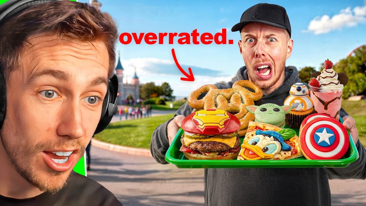 Miniminter Reacts To Trying Every Food at Disneyland