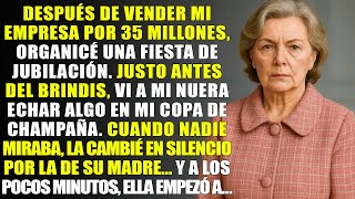 Download Lagu En mi fiesta de jubilación, mi nuera puso algo en mi bebida — así que cambié de copa… MP3 Download Lagu En mi fiesta de jubilación, mi nuera puso algo en mi bebida — así que cambié de copa… MP3