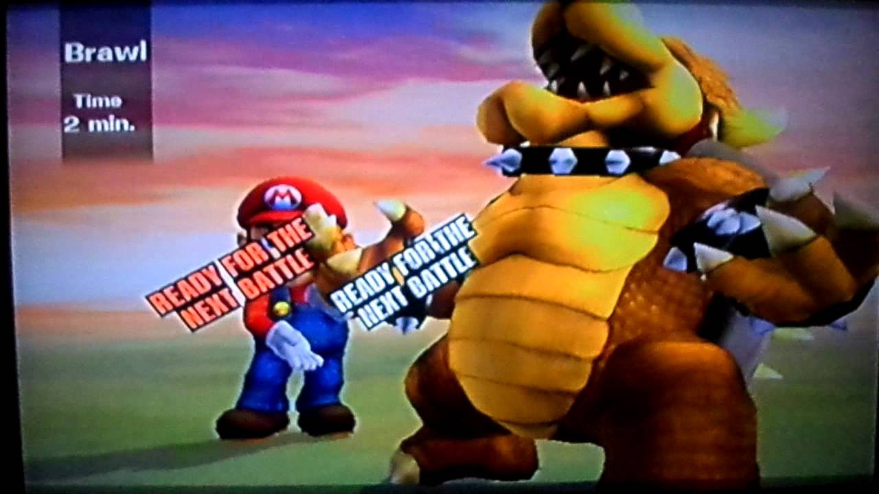 Super smash bros brawl:Mario vs bowser - YouTube