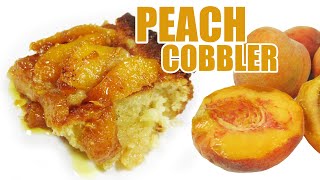 Peach Cobbler Recipe, Easy! - Peach Cake Cobbler - Peaches Fruit Cake - Dessert Ideas - HomeyCircle