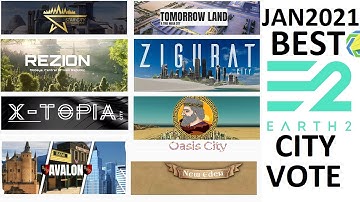 Top 8 E2 Cities in Earth2.io Jan2021 Happener Developments