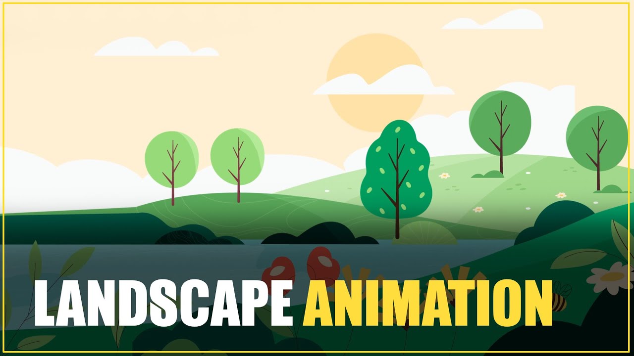 Landscape Forest Animation in After Effects Tutorial - YouTube