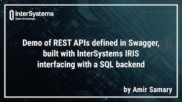 Demo of REST APIs defined in Swagger, built with InterSystems IRIS interfacing with a SQL backend