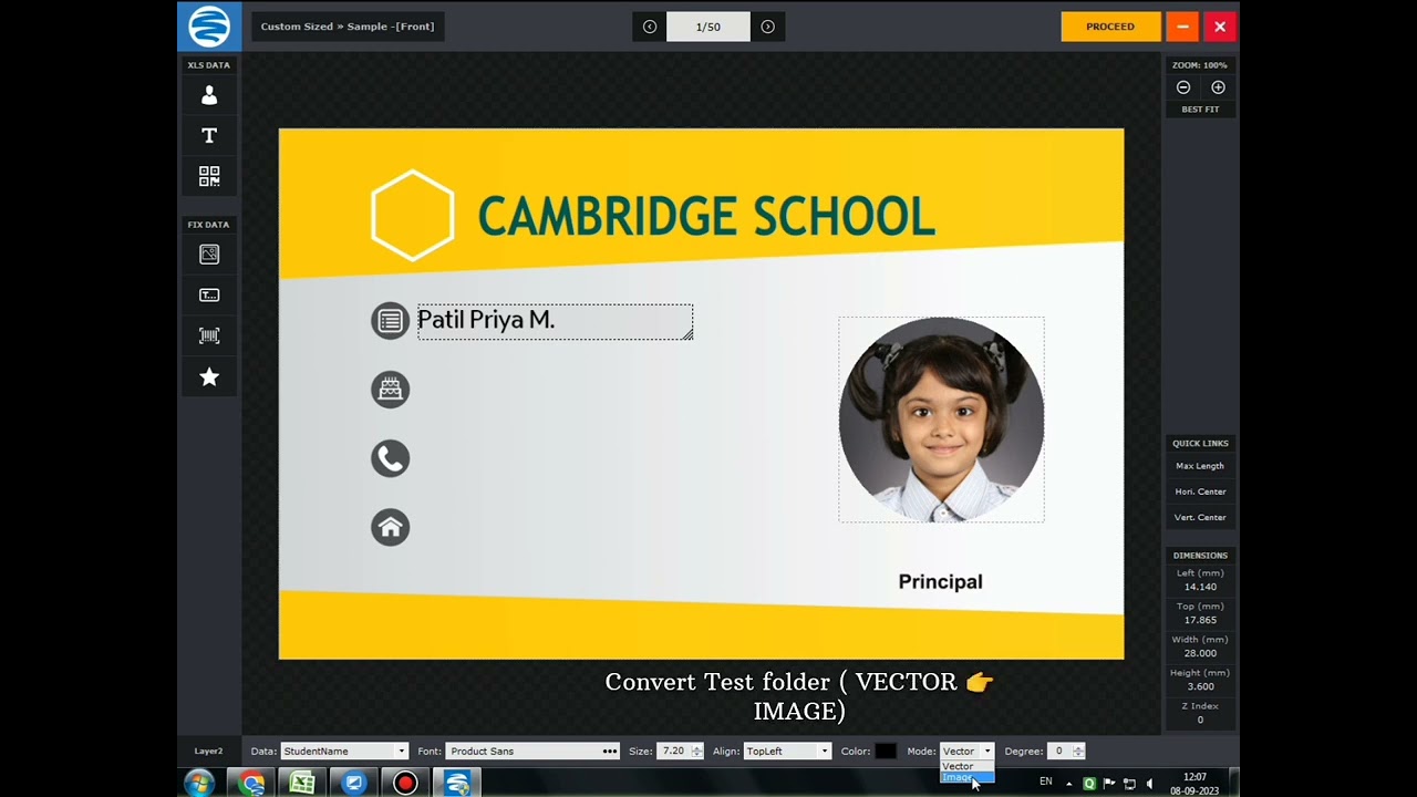 How to get Custom Size Option in Bharti Card Software