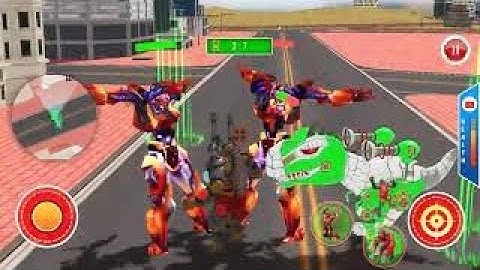 gorilla vs. dino robot best robot transformation game.