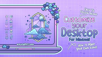 Make your laptop/pc desktop look pretty💜 Cute Custom Icon Tutorial