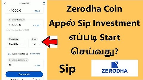 How To Start Sip On Zerodha Coin App In Tamil