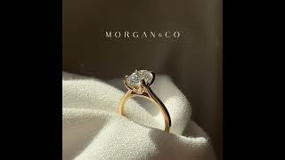 Oval Engagement Ring with Tulip Setting. Details