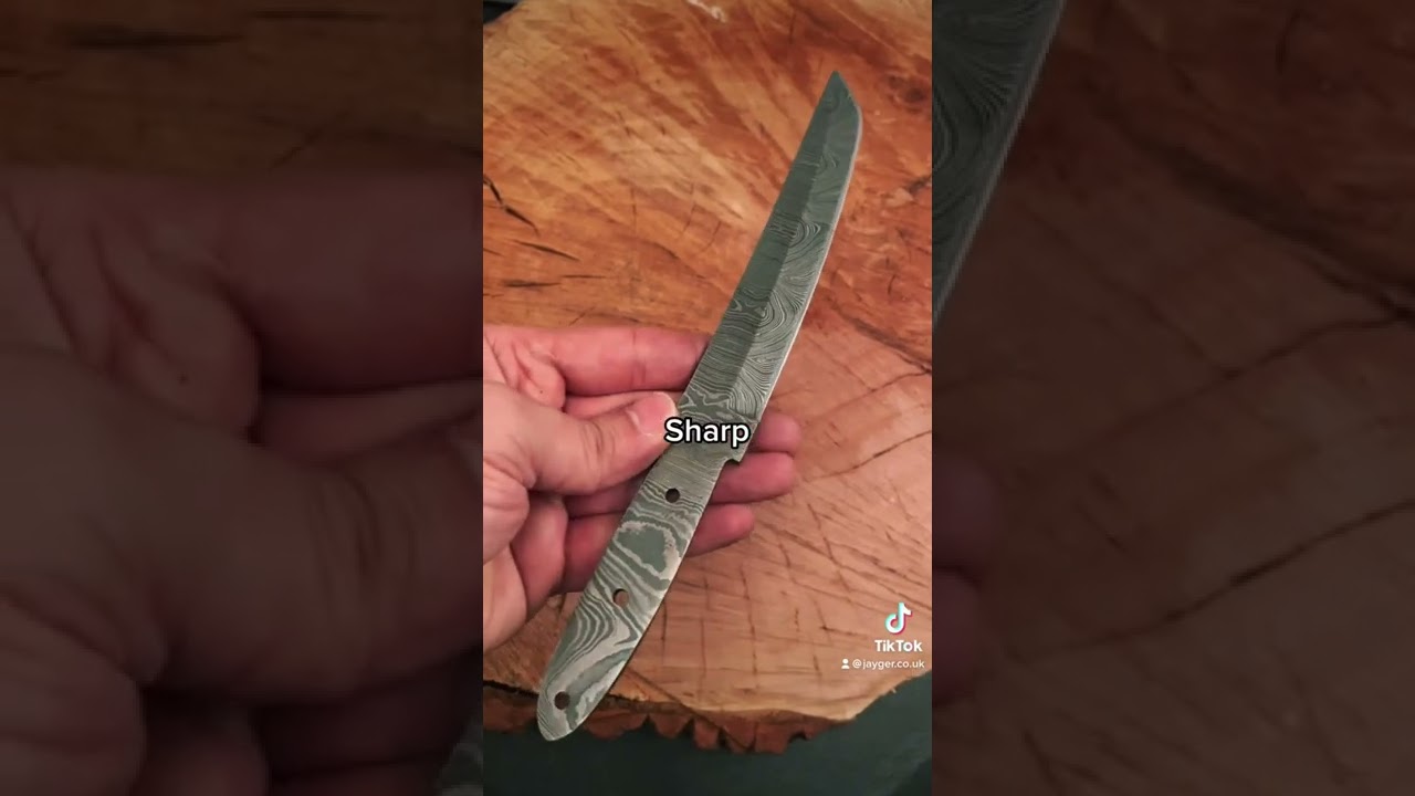 Handmade Damascus steel Tanto knife blade by jayger uk
