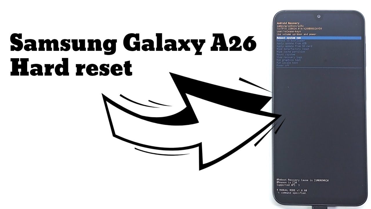 Samsung Galaxy A26 Hard reset - YouTube