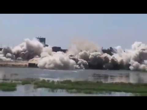 تفجير ازالة برج وروره مركز بنها قليوبيه