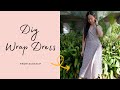 DIY WRAP DRESS | from scratch | no pattern