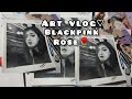 Art vlog  rose   black pink   byhummu   humera siddiqui 