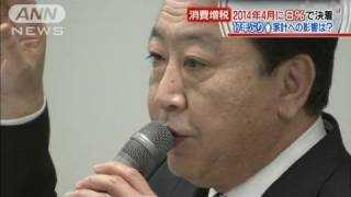「2014年に消費税8％」で決着　家計への影響は・・・（11/12/30）