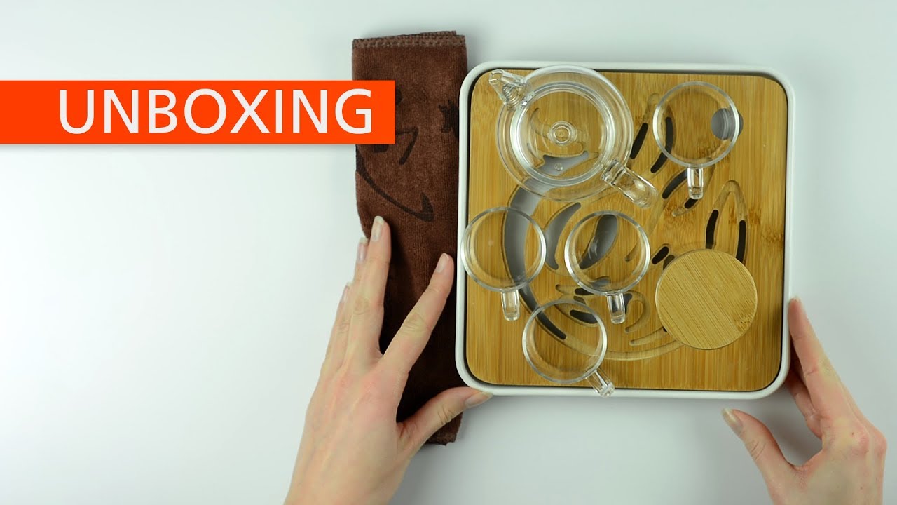 Unboxing the 8 Piece Glass Travel Tea Set by Miyagi Tea