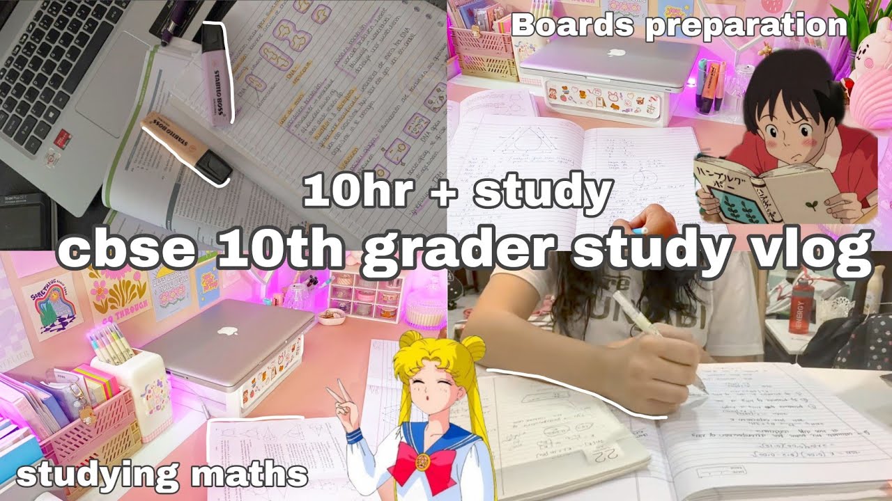Studying Maths 🥲+preparing for board exams | CBSE 10th grader Study ...