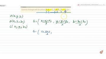 Centroid of triangle with  the vertices `(2,3,-1),(5,6,3),(2,-3,1) `  is