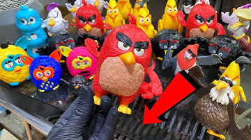 Experiment Shredding Machine Vs Angry Birds | Crazy Shredder VS Angry Birds | ASMR Shredding Video