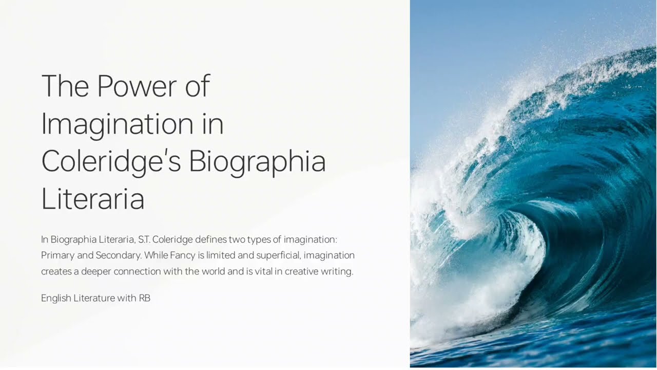 On Fancy and Imagination ( Biographia Literaria) Coleridge's Concept of Fancy and Imagination