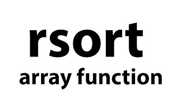 rsort array function in php
