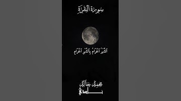 ٱلشَّهۡرُ ٱلۡحَرَامُ بِٱلشَّهرِ ٱلۡحَرام| القارئ محمد خالد نادي #islamicvideo #quran #isalm #islamic