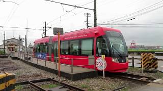 万葉線MLRV1000形 越ノ潟駅発車 Manyosen Type MLRV1000 Tramcar