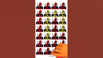 Deadpool New line connect puzzle diy idea #art #deadpool #roblox #marvel #trending